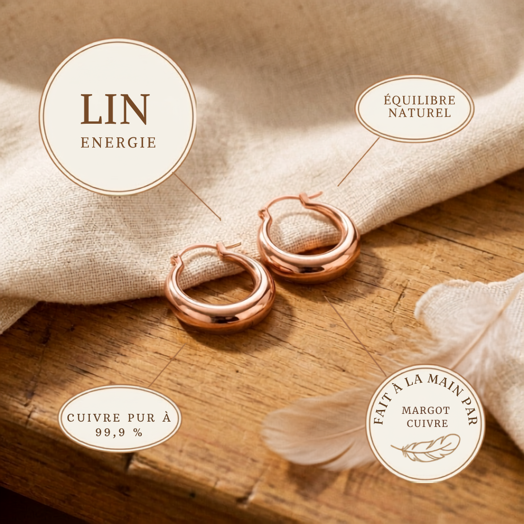 Boucles d'Oreilles en Cuivre en Forme de Cercle Velisse Paris Linnet