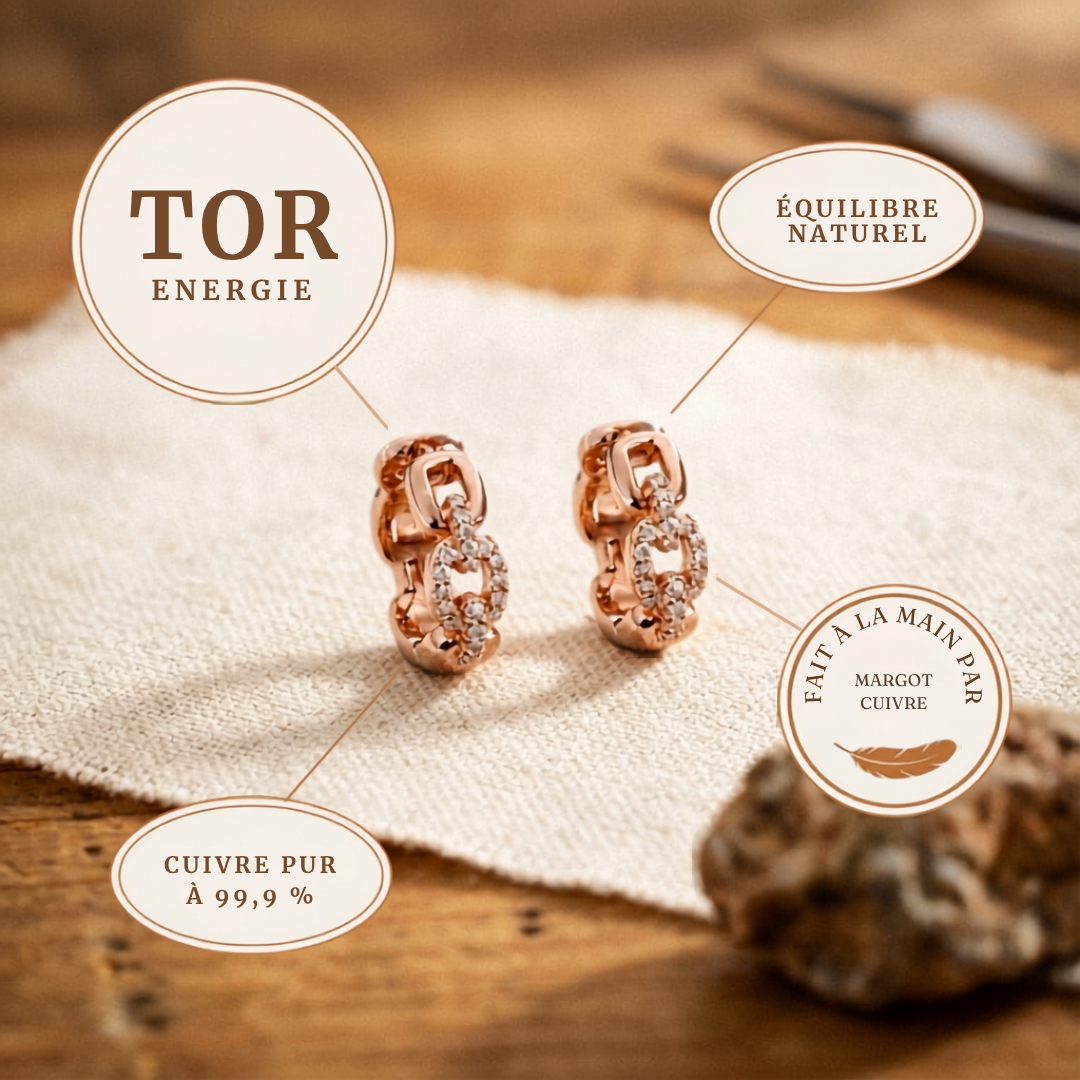 Boucles d'oreilles en cuivre de Velisse Paris