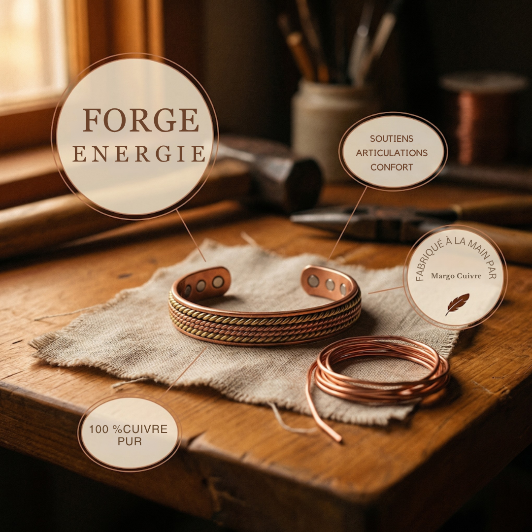 Bracelet en cuivre Velisse Paris Forge