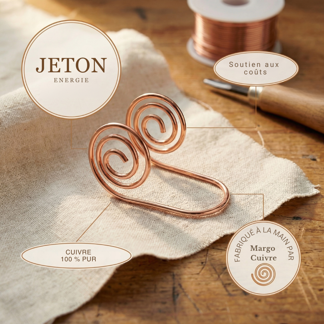 Velisse Paris Flow Spirale en Cuivre Artisanale