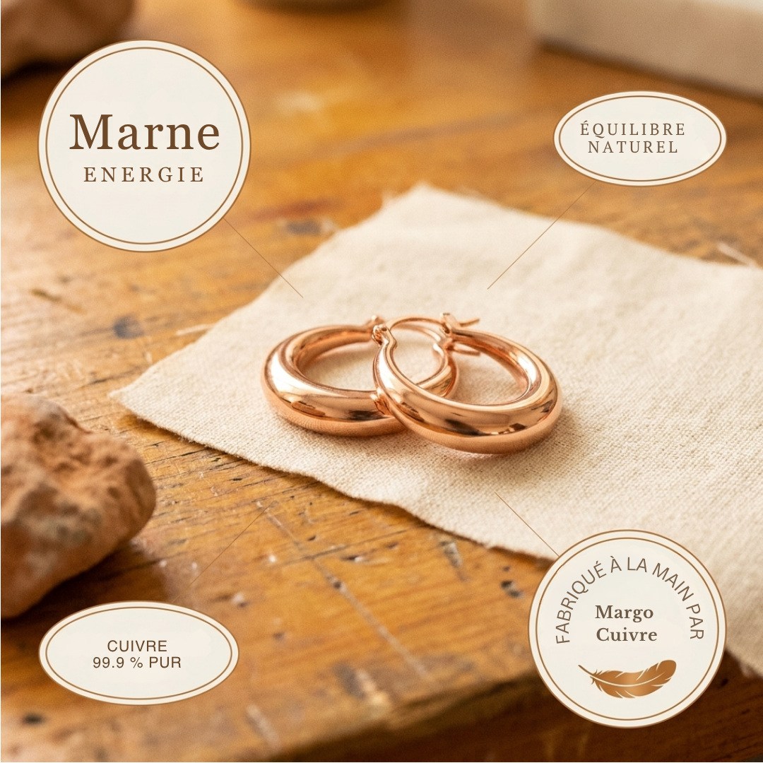 Boucles d'oreilles en cuivre de Velisse Paris