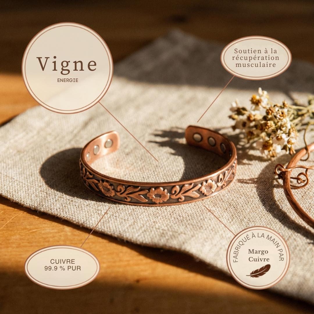 Bracelet en cuivre Velisse Paris Vine