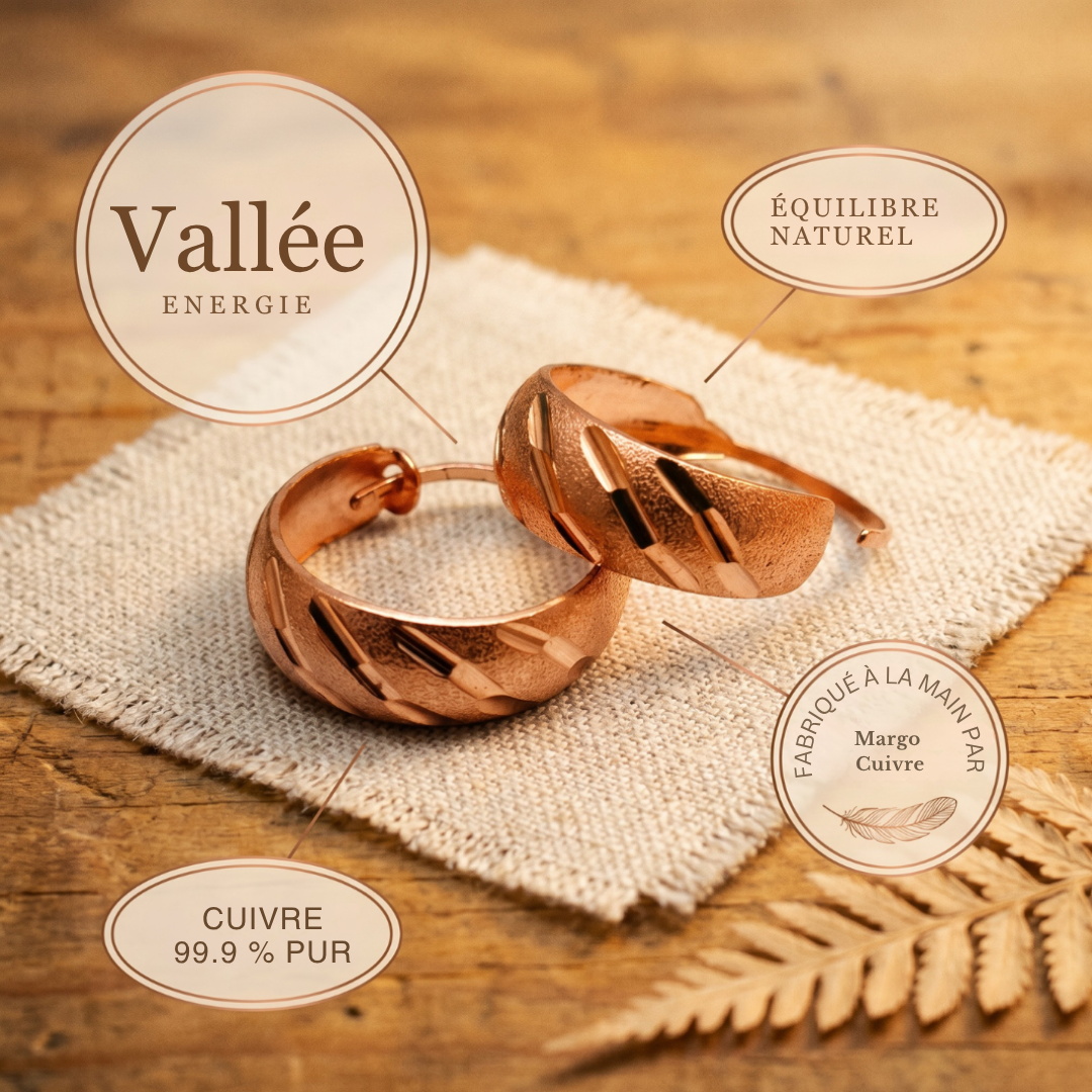 Boucles d'oreilles en cuivre de Velisse Paris