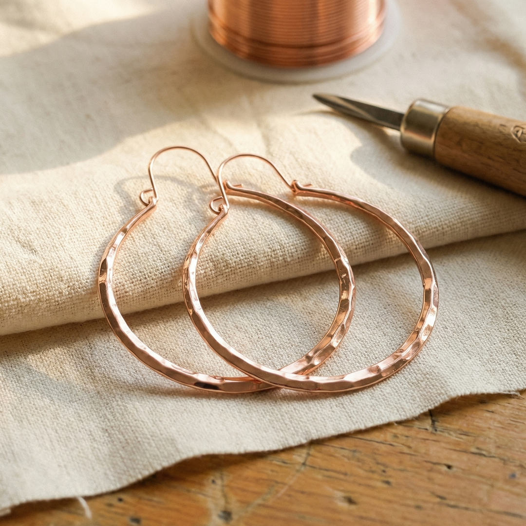 Boucles d'oreilles en cuivre Velisse Paris
