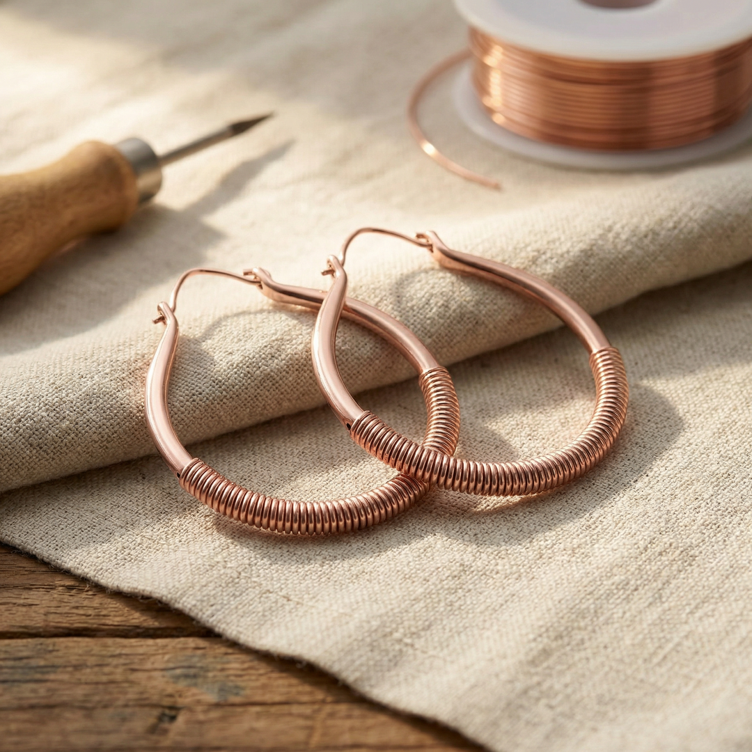 Boucles d'oreilles en cuivre Velisse Paris Creek