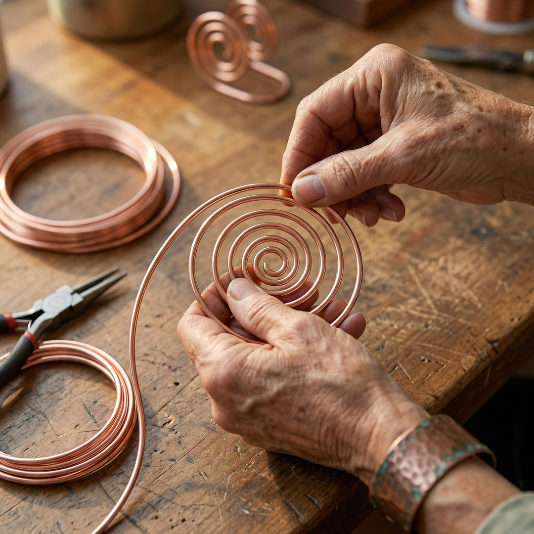 Velisse Paris Flow Spirale en Cuivre Artisanale
