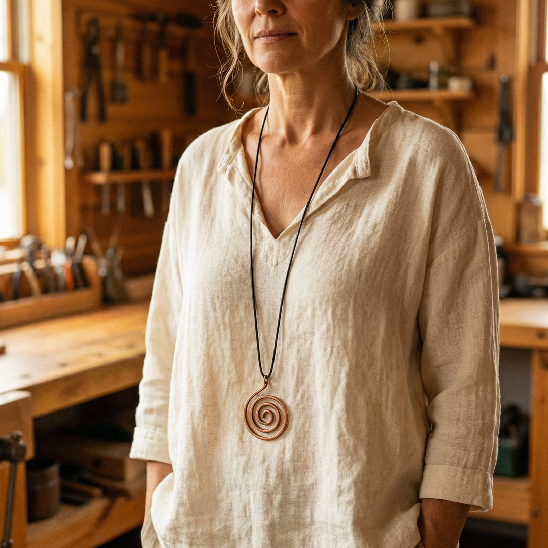 Collier en cuivre de Velisse Paris