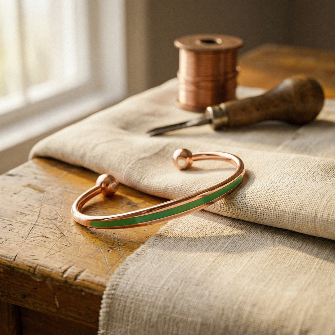 Boucles d'oreilles Velisse Paris en cuivre et jade