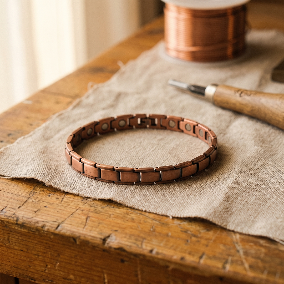 Bracelet de cheville en cuivre de Velisse Paris