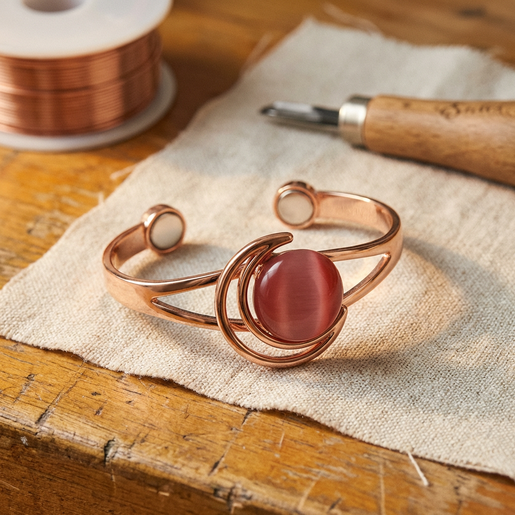 Bracelet en cuivre rose Velisse Paris Sphere