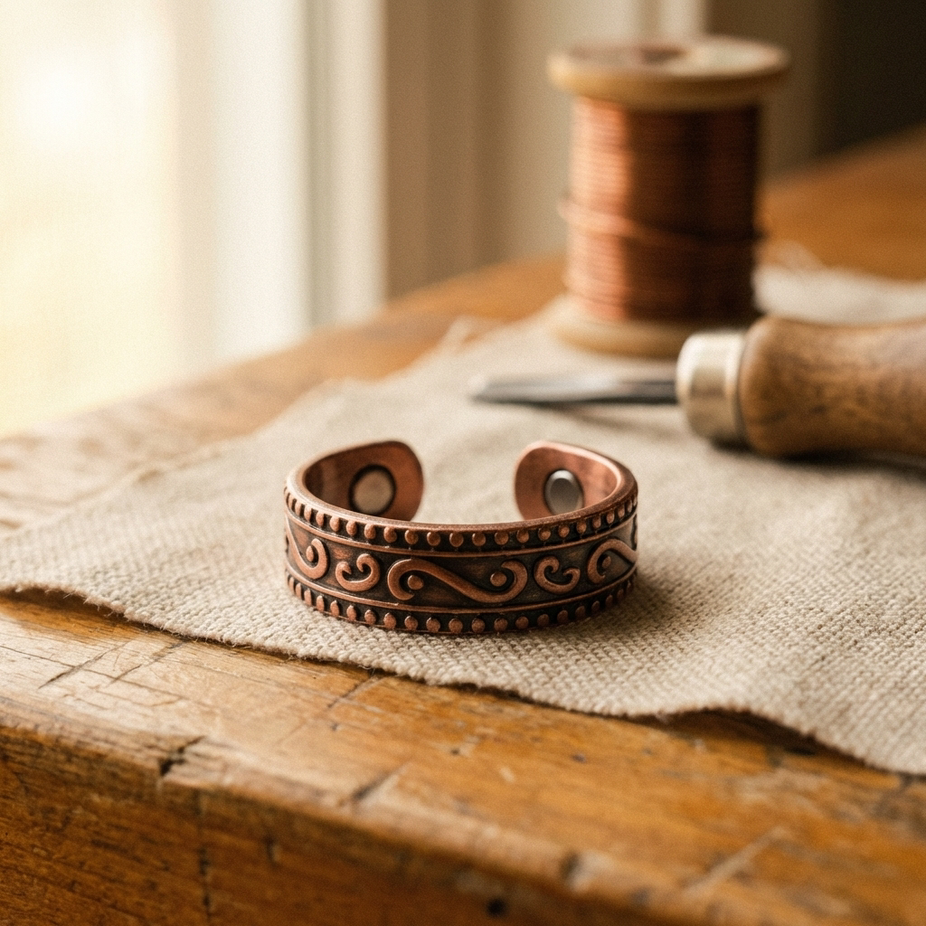 Bague en cuivre avec fougère Velisse Paris