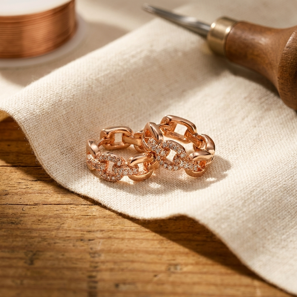 Boucles d'oreilles en cuivre de Velisse Paris