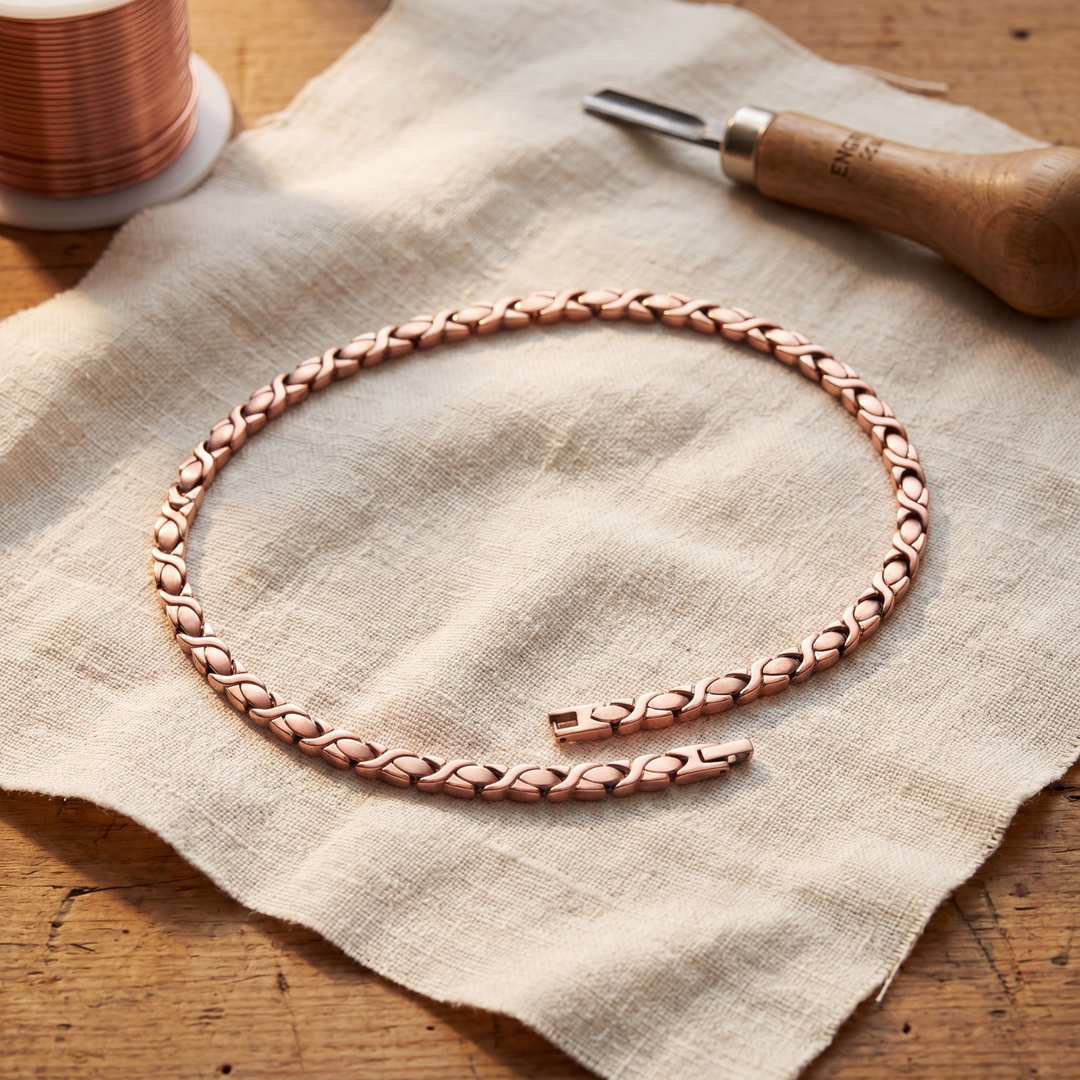 Collier en cuivre de cèdre de Velisse Paris