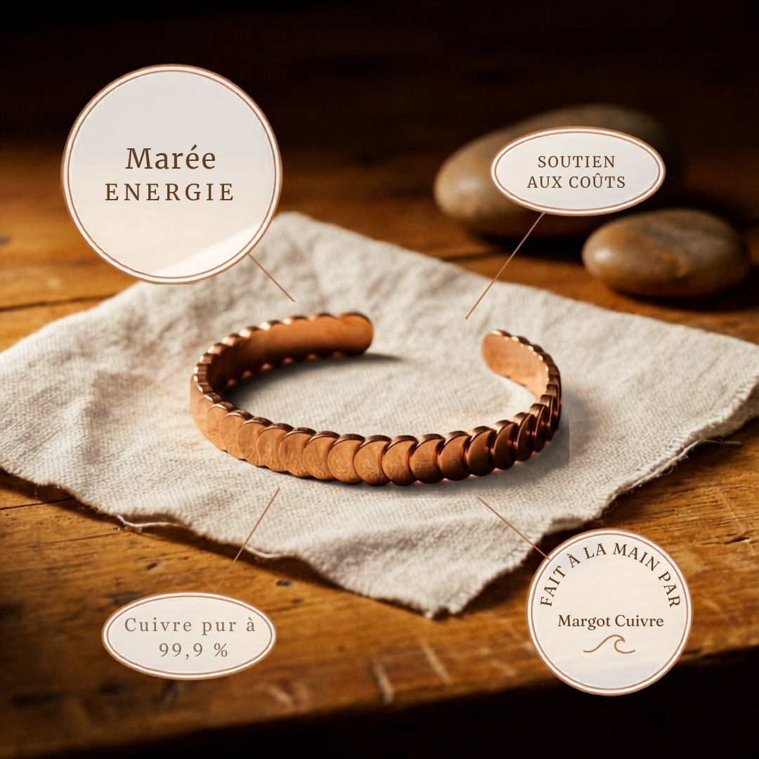 Bracelet en cuivre Velisse Paris Tide