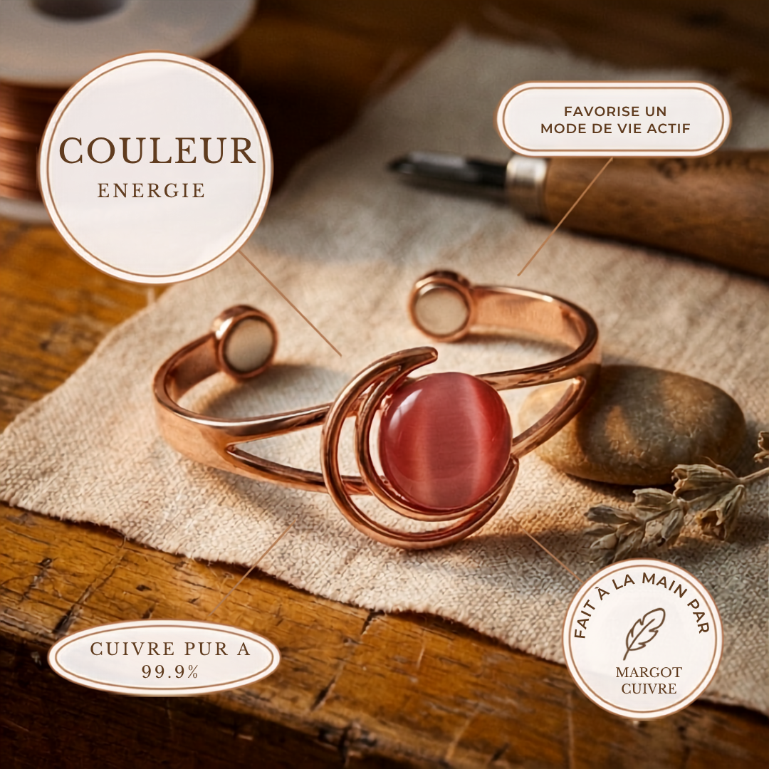 Bracelet en cuivre rose Velisse Paris Sphere