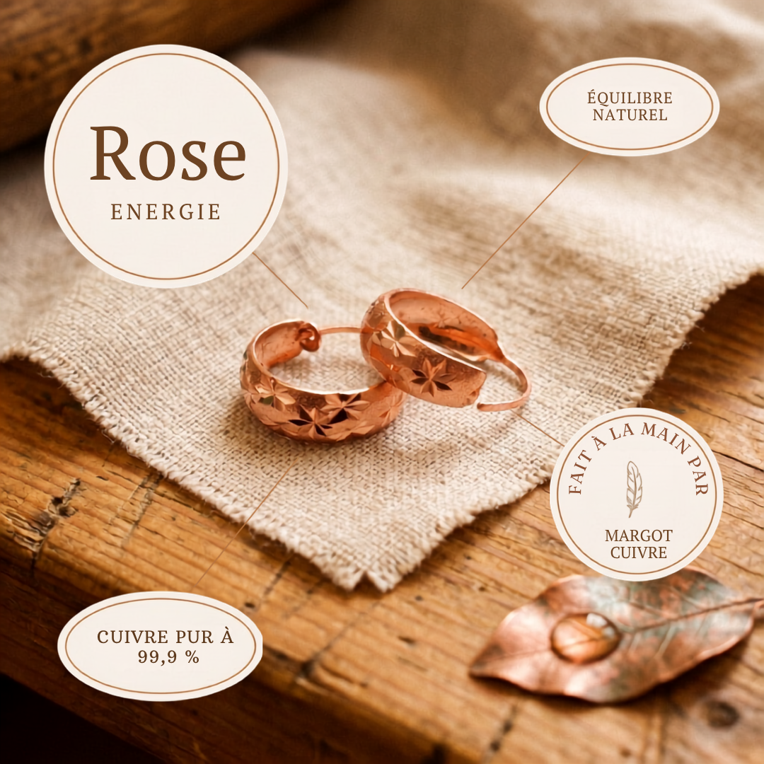 Boucles d'oreilles Velisse Paris Dew en cuivre