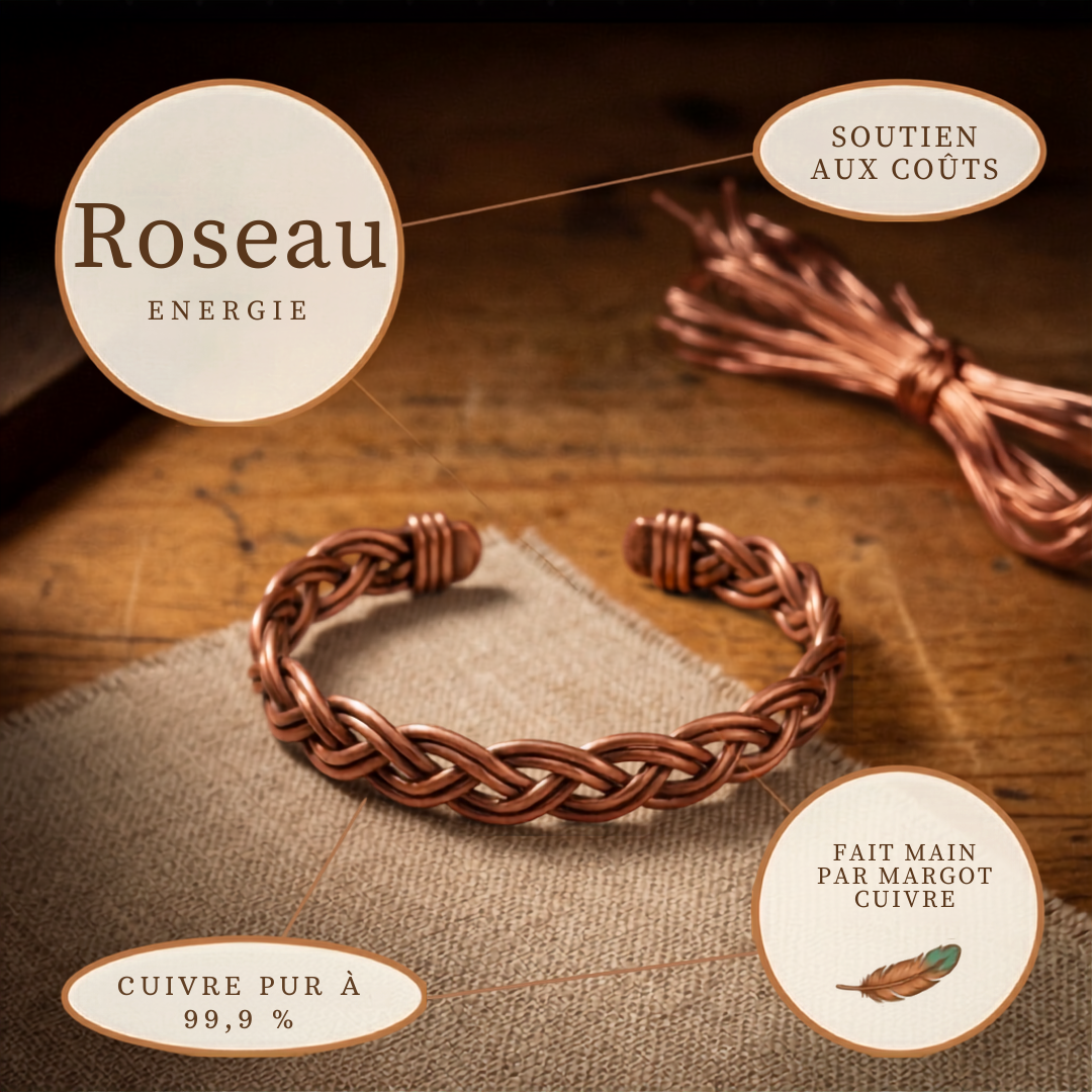 Bracelet de cheville en cuivre Reed de Velisse Paris