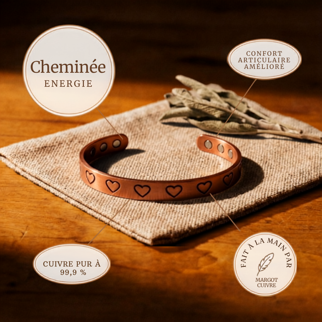 Bracelet en cuivre Velisse Paris Hearth