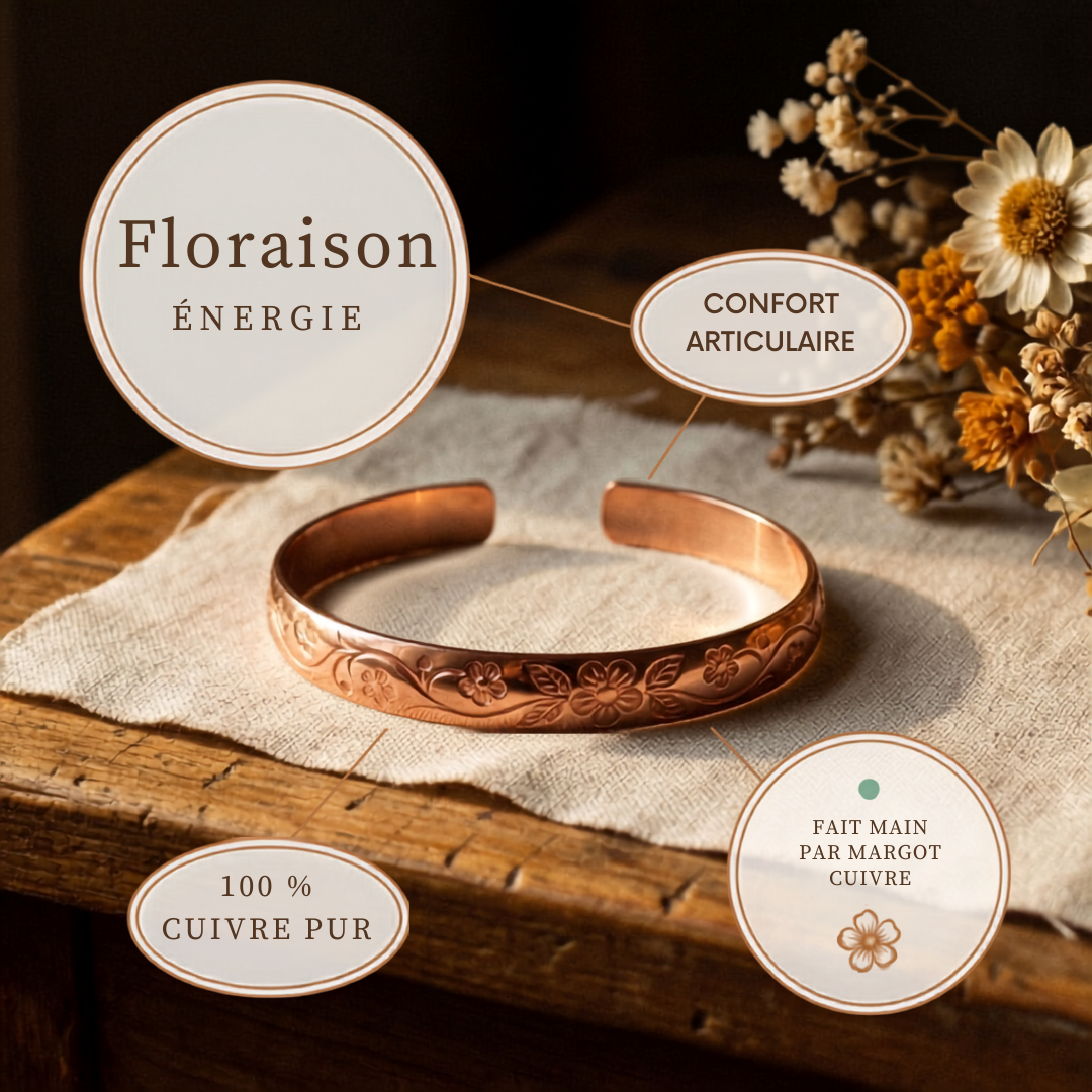 Bracelet en cuivre Velisse Paris Bloom