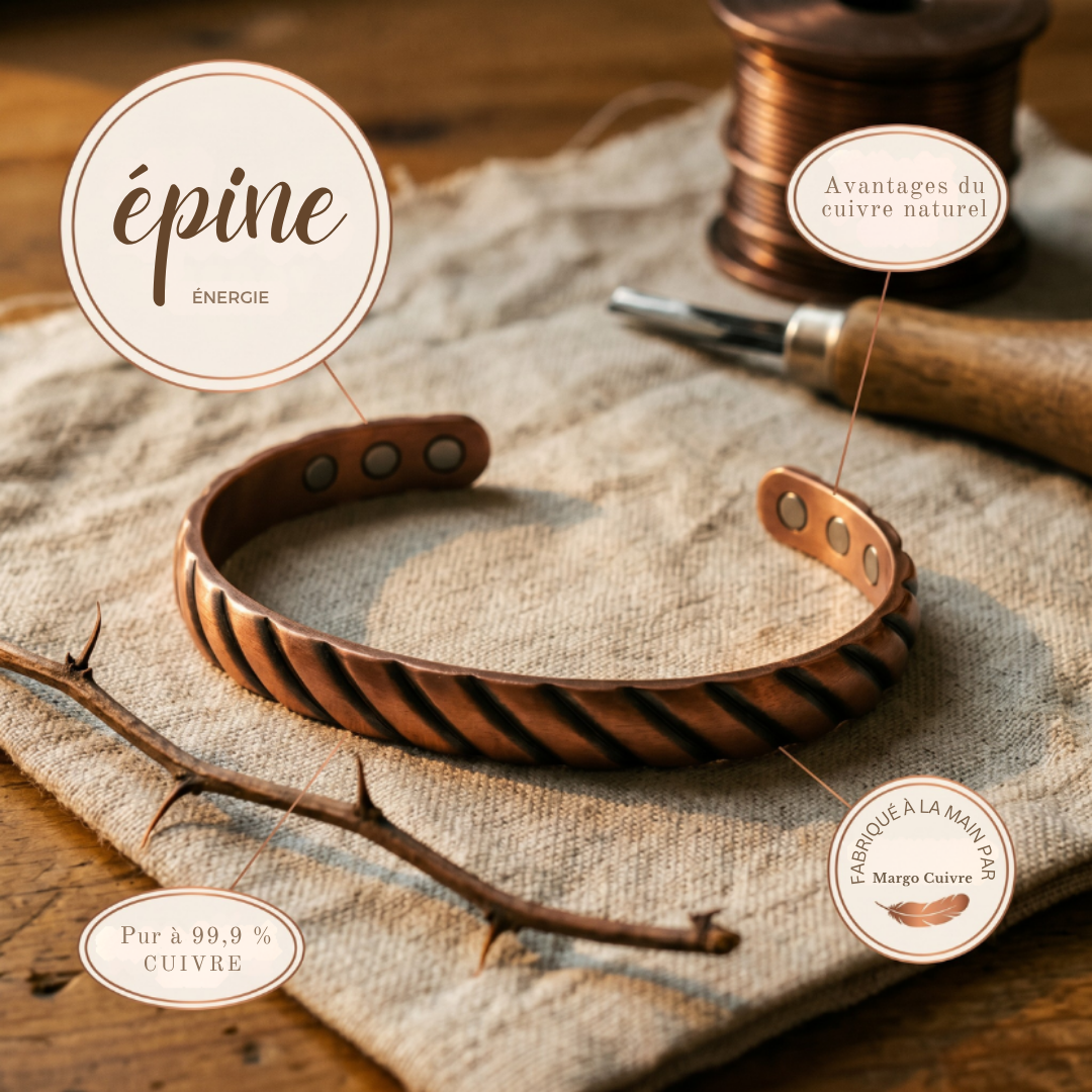 Bracelet en cuivre Velisse Paris Thorn