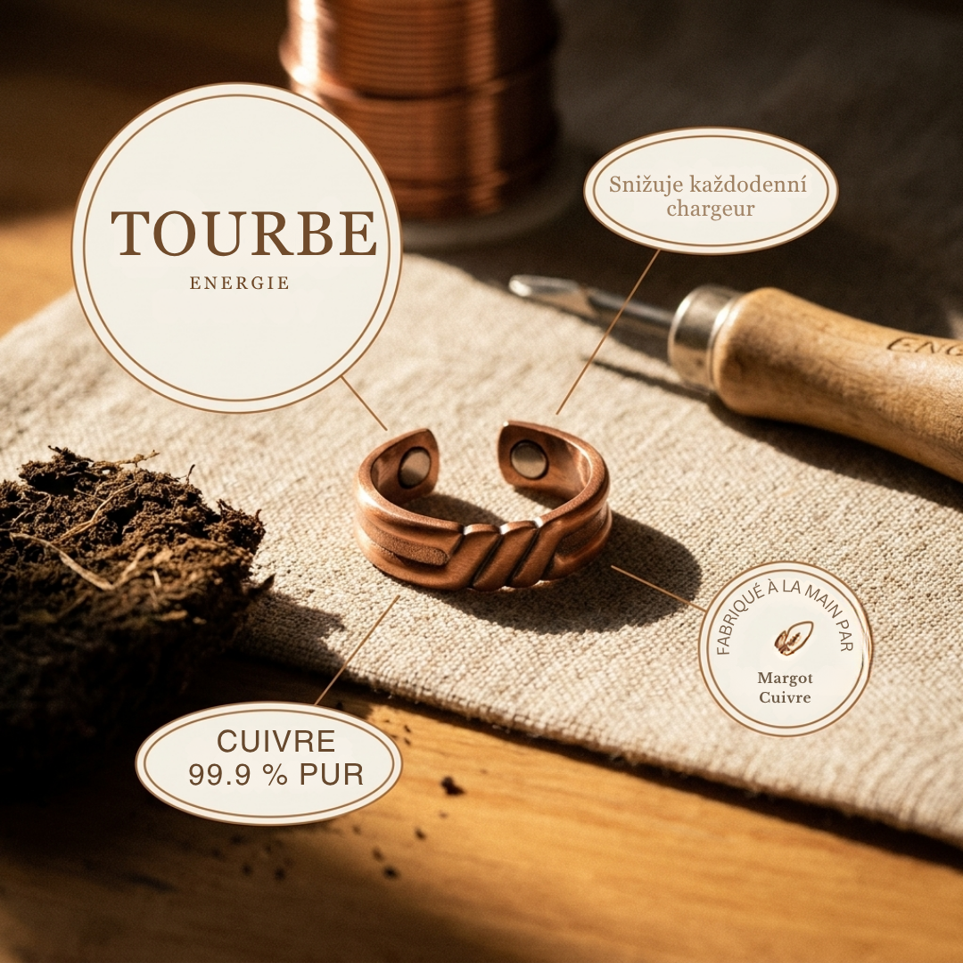 Bague en cuivre de tourbe Velisse Paris