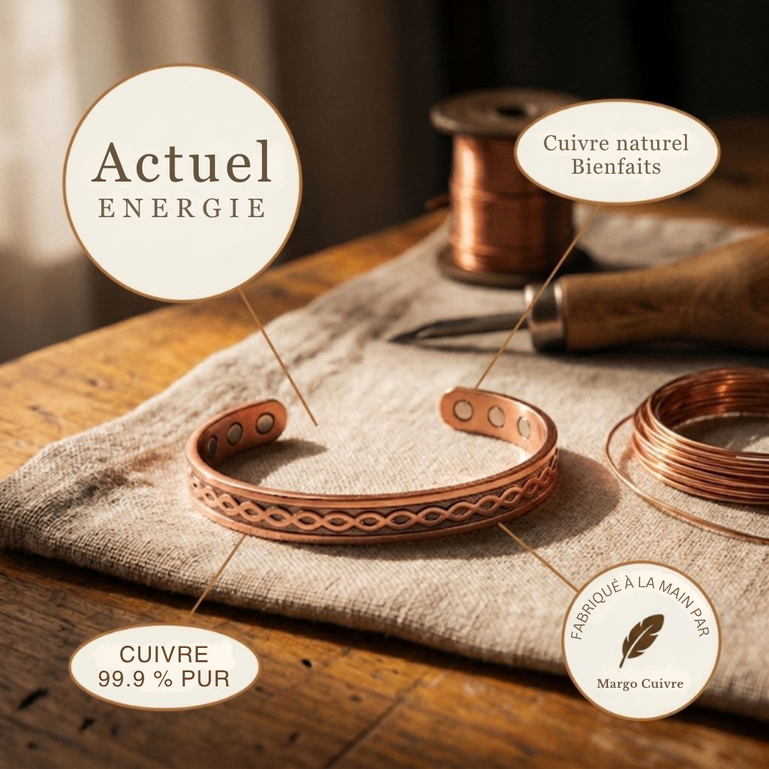Bracelet en Cuivre Actuel de Velisse Paris