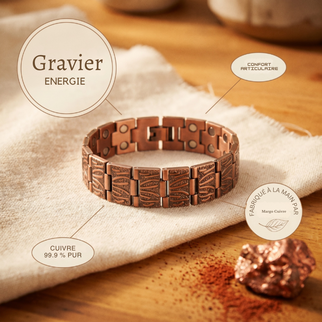 Bracelet en cuivre pour homme Velisse Paris Grit