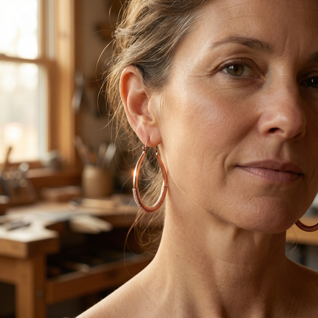 Boucles d'oreilles en cuivre Velisse Paris Creek