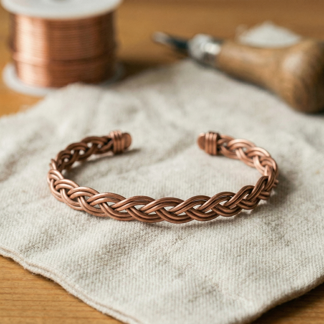 Bracelet de cheville en cuivre Reed de Velisse Paris