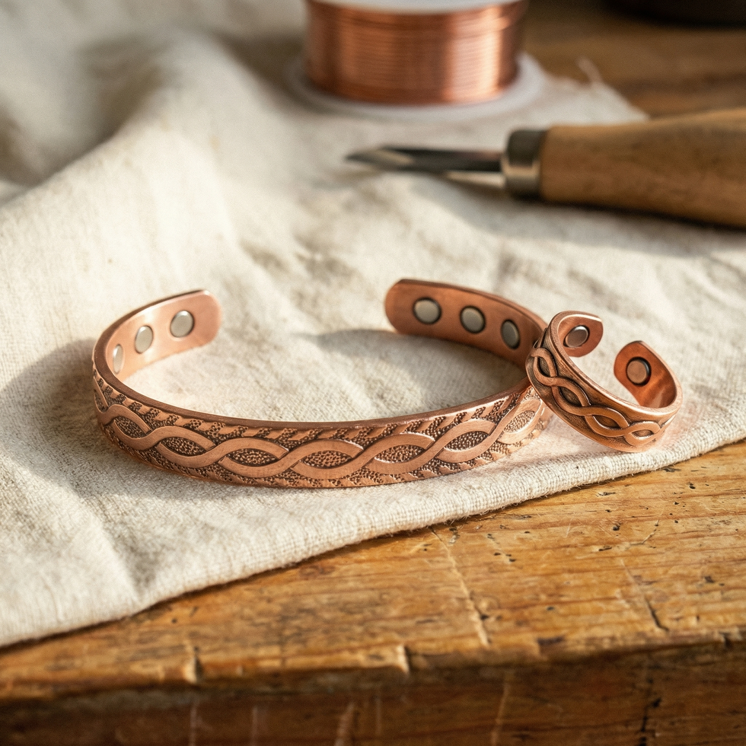 Ensemble de bijoux en cuivre Velisse Paris Knot