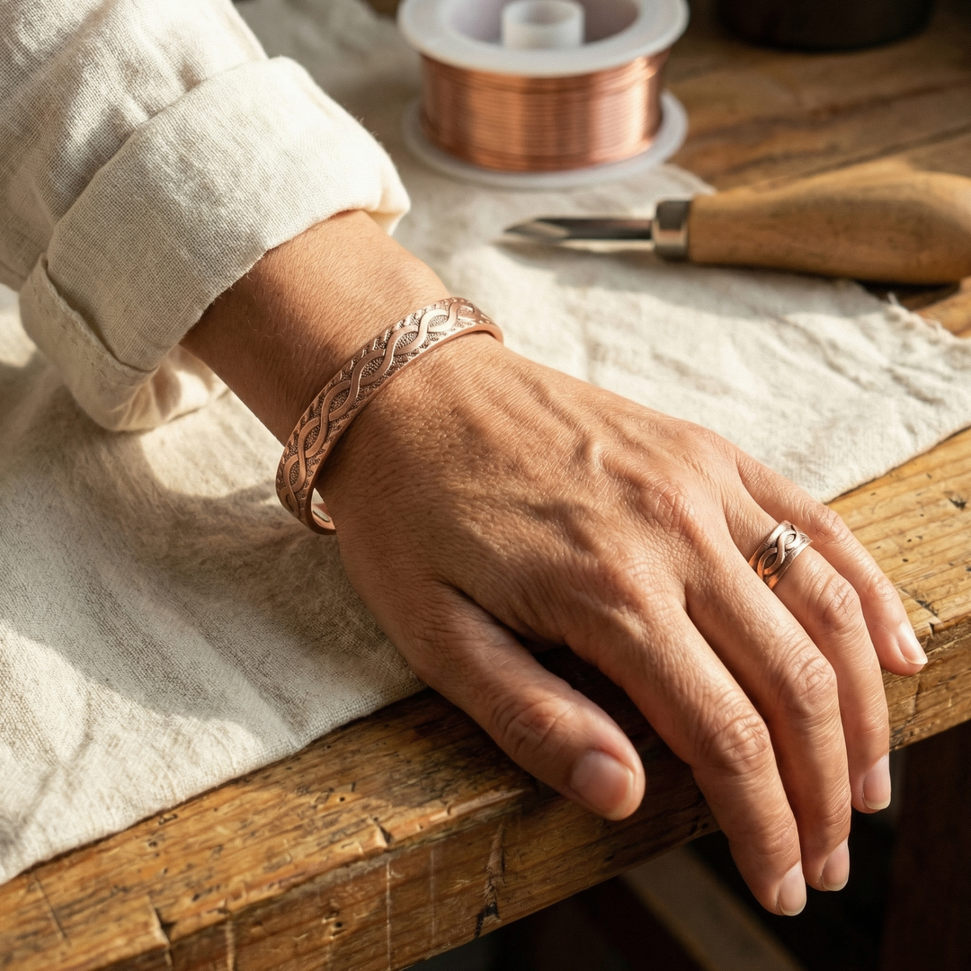 Ensemble de bijoux en cuivre Velisse Paris Knot