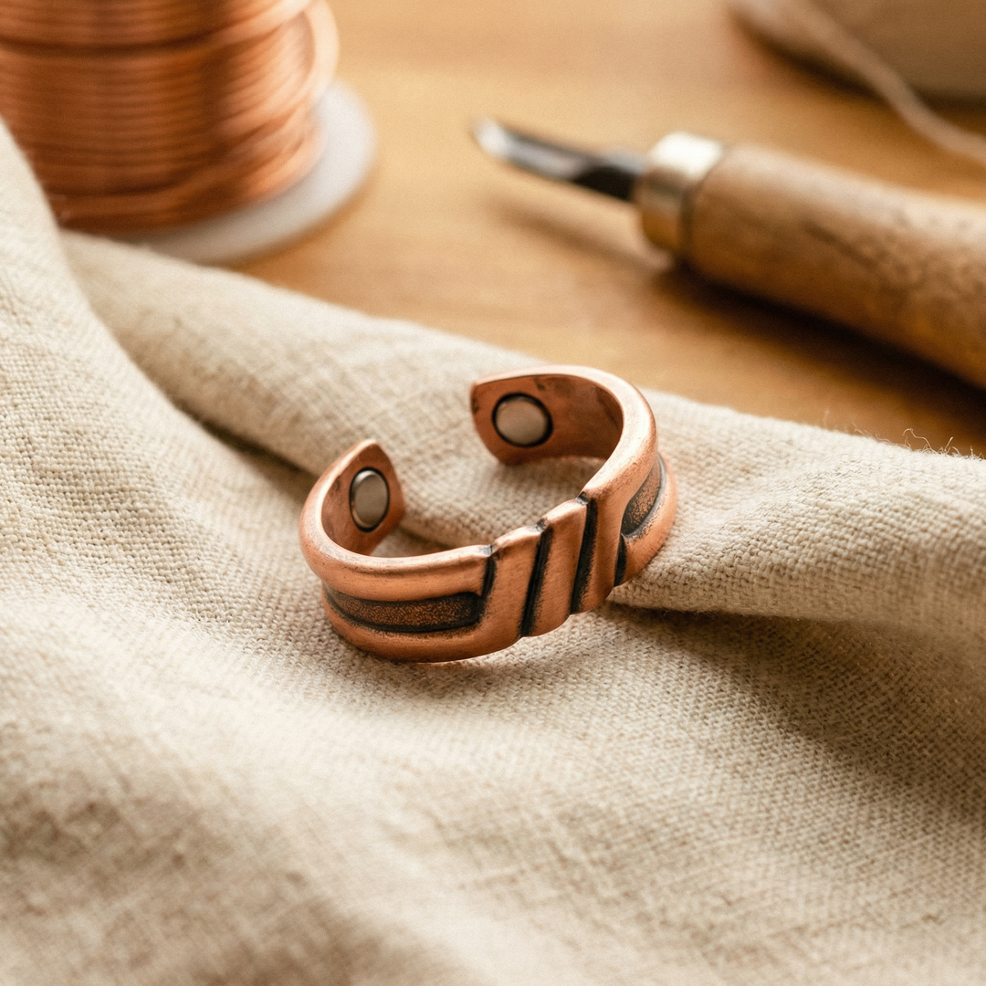 Bague en cuivre de tourbe Velisse Paris