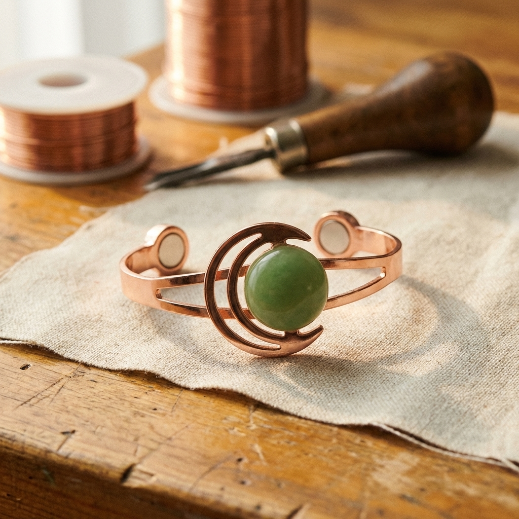 Bracelet en cuivre vert Velisse Paris Sphere