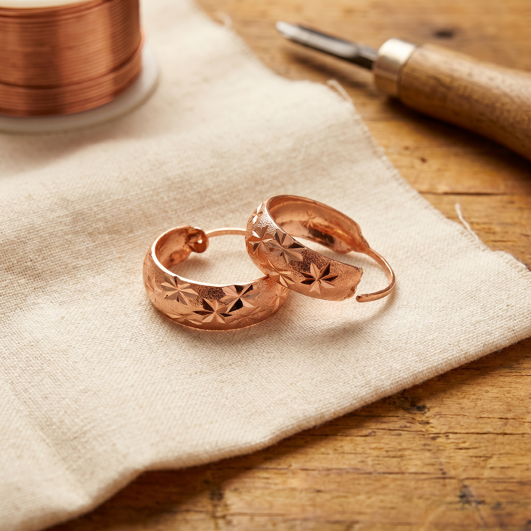 Boucles d'oreilles Velisse Paris Dew en cuivre