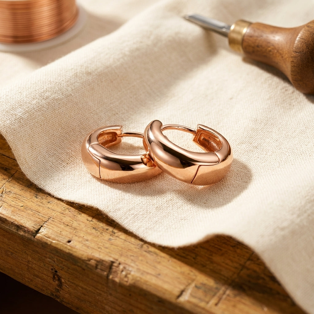 Boucles d'Oreilles en Cuivre en Forme de Cercle Velisse Paris Linnet